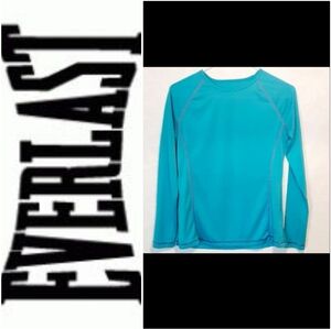 Girls Everlast Athletic Blue Long Sleeve Top - L